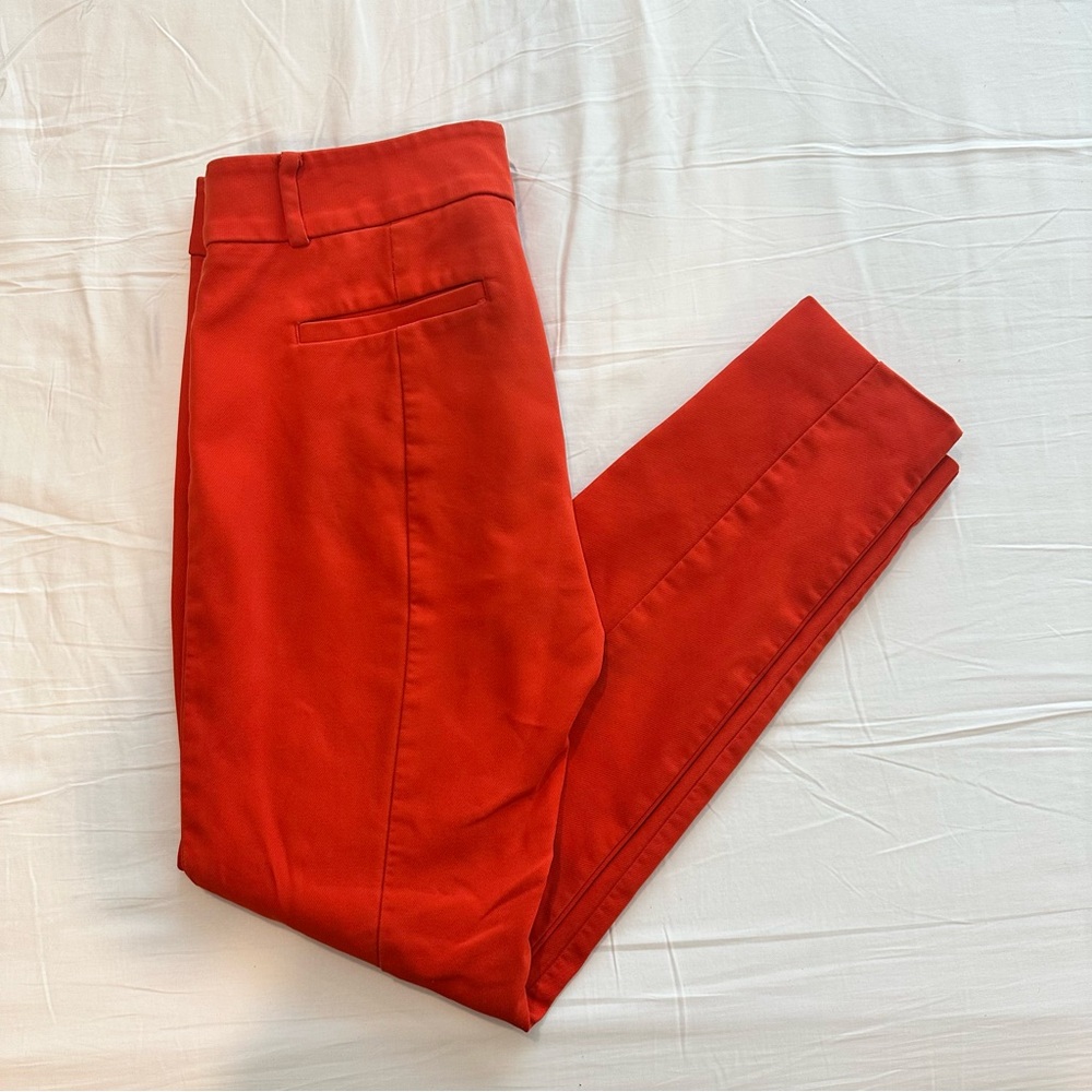 LOFT size 4 Red Marisa Skinny Pants